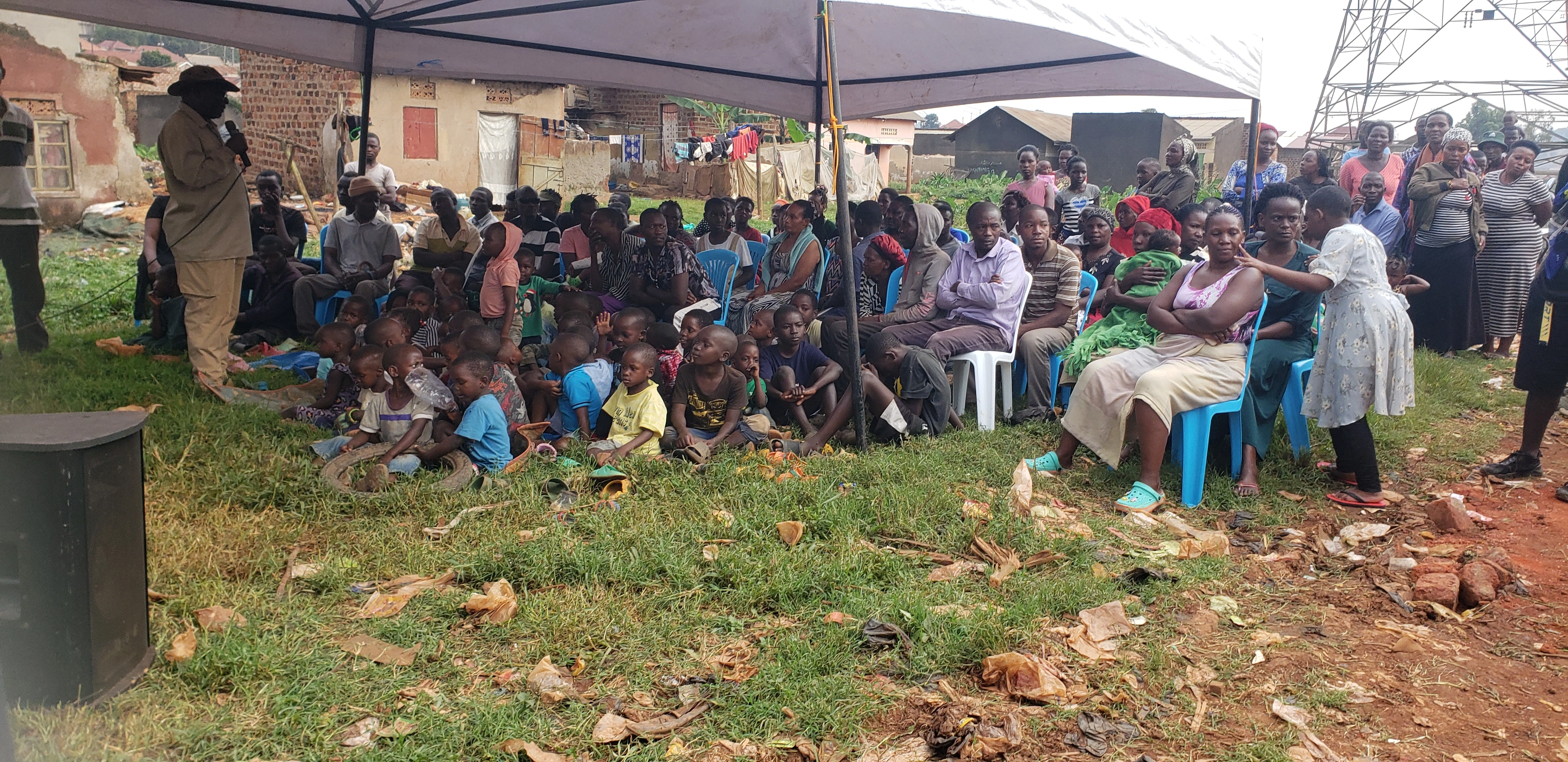 Care For The Ghettos community meeting and outreach program in Uganda